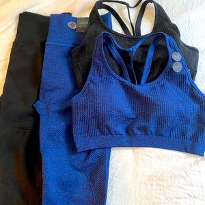 3/4 Length Tight & Workout Cut Out Crop Set!